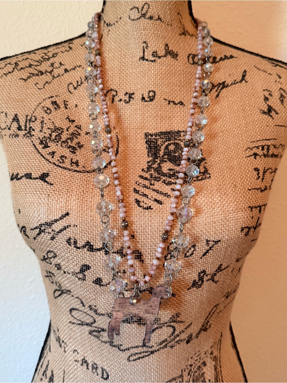 Llama Beaded Necklace Layered Set